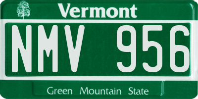 VT license plate NMV956