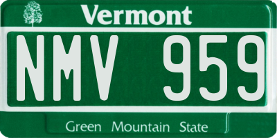 VT license plate NMV959