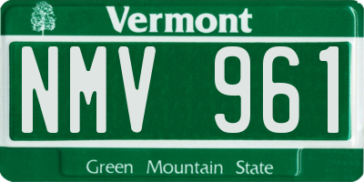 VT license plate NMV961