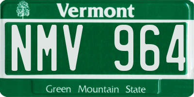 VT license plate NMV964