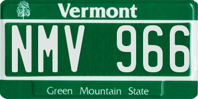 VT license plate NMV966