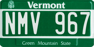 VT license plate NMV967