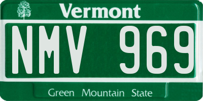 VT license plate NMV969