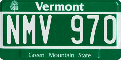 VT license plate NMV970