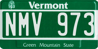VT license plate NMV973
