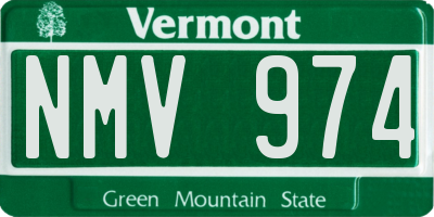 VT license plate NMV974