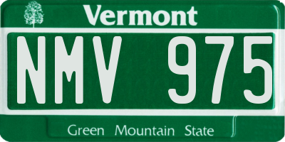 VT license plate NMV975