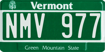 VT license plate NMV977