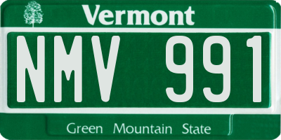 VT license plate NMV991