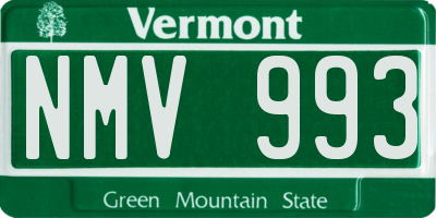 VT license plate NMV993