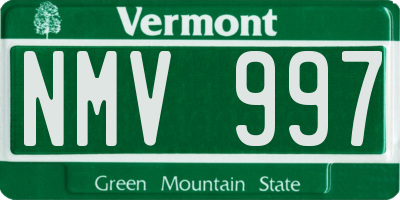 VT license plate NMV997