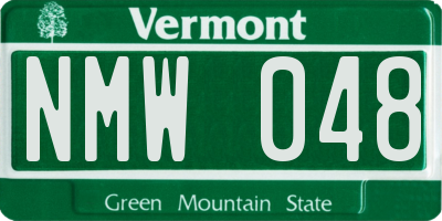 VT license plate NMW048