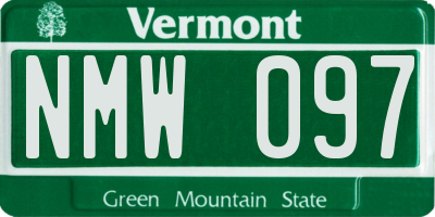 VT license plate NMW097