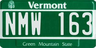 VT license plate NMW163