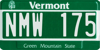 VT license plate NMW175