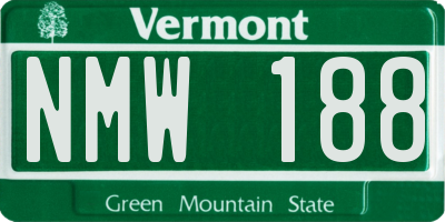 VT license plate NMW188