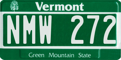 VT license plate NMW272