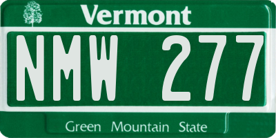 VT license plate NMW277
