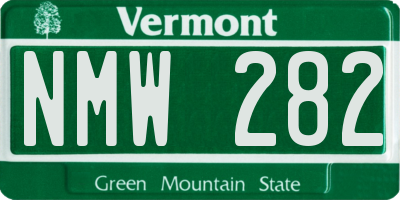 VT license plate NMW282