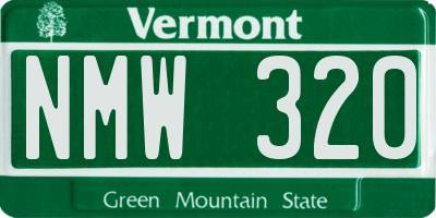 VT license plate NMW320