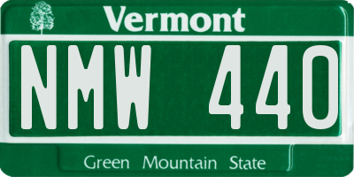 VT license plate NMW440