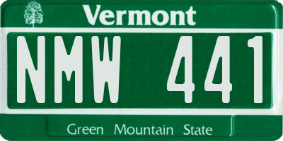 VT license plate NMW441