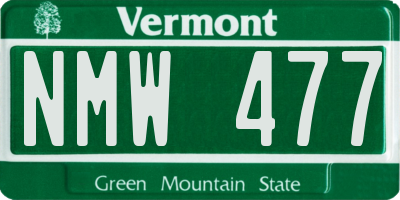 VT license plate NMW477