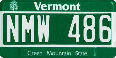 VT license plate NMW486