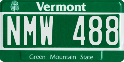 VT license plate NMW488
