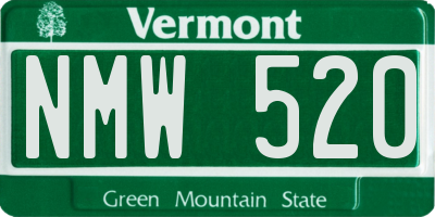VT license plate NMW520