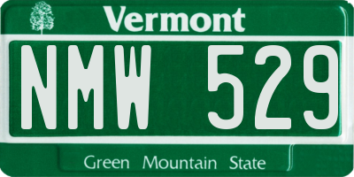 VT license plate NMW529