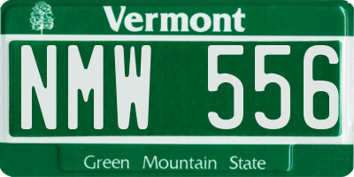 VT license plate NMW556