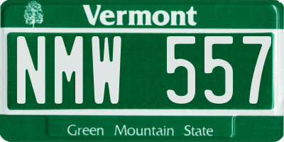 VT license plate NMW557