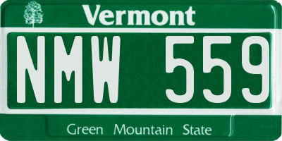 VT license plate NMW559