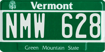 VT license plate NMW628