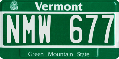 VT license plate NMW677