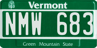 VT license plate NMW683