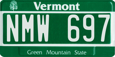 VT license plate NMW697