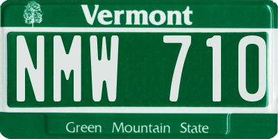 VT license plate NMW710