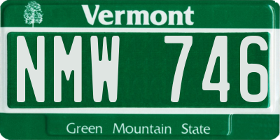 VT license plate NMW746