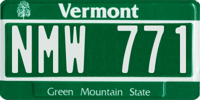 VT license plate NMW771