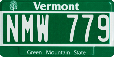 VT license plate NMW779