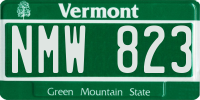 VT license plate NMW823