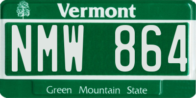 VT license plate NMW864