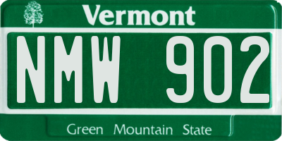 VT license plate NMW902