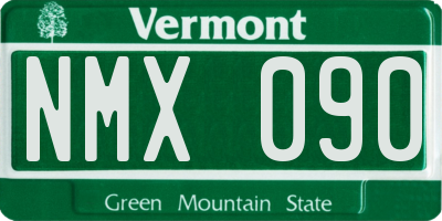 VT license plate NMX090