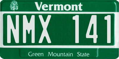 VT license plate NMX141