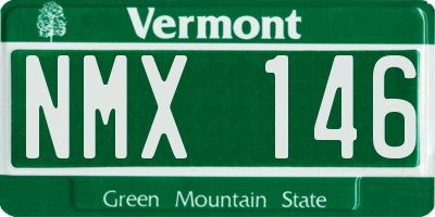 VT license plate NMX146