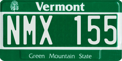 VT license plate NMX155