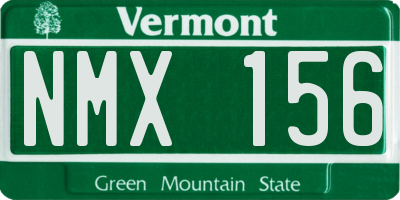 VT license plate NMX156